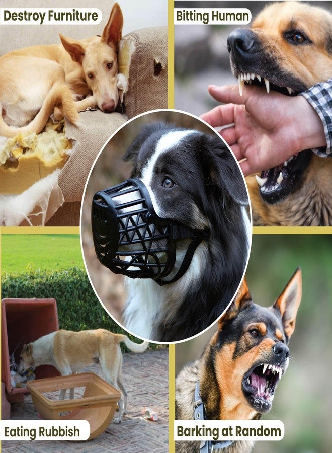 Trixie: - Plastic Enclosed Dog Muzzle | Made with Durable Plastic Material, Lightweight and Fully Adjustable | Helps Protect Your Dog and The Surroundings - Black, 36 cm L-XL - Image 4